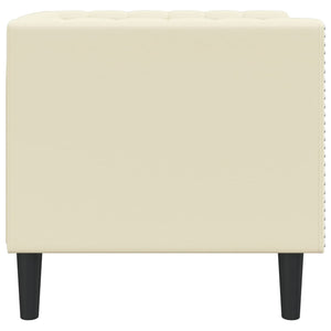 Καναπές Chesterfield Καρέκλα Cream Faux Leather