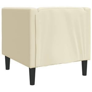 Καναπές Chesterfield Καρέκλα Cream Faux Leather