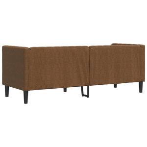 Καναπές Chesterfield 3θέσιος Καφέ δέρμα Faux Suede Brown