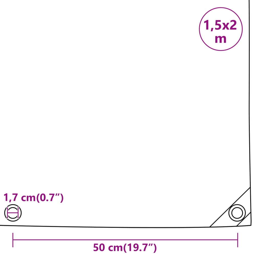 Μουσαμάς Γκρι 1,5 x 2 μ. 650 γρ./μ² - PAKOBAZAAR