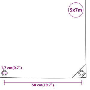 Μουσαμάς Γκρι 5 x 7 μ. 650 γρ./μ² - PAKOBAZAAR