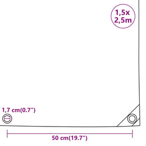 Μουσαμάς Πράσινος 1,5 x 2,5 μ. 650 γρ./μ² - PAKOBAZAAR