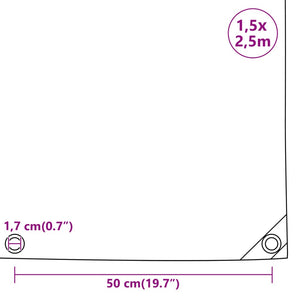 Μουσαμάς Μαύρο 1,5 x 2,5 μ. 650 γρ./μ² - PAKOBAZAAR