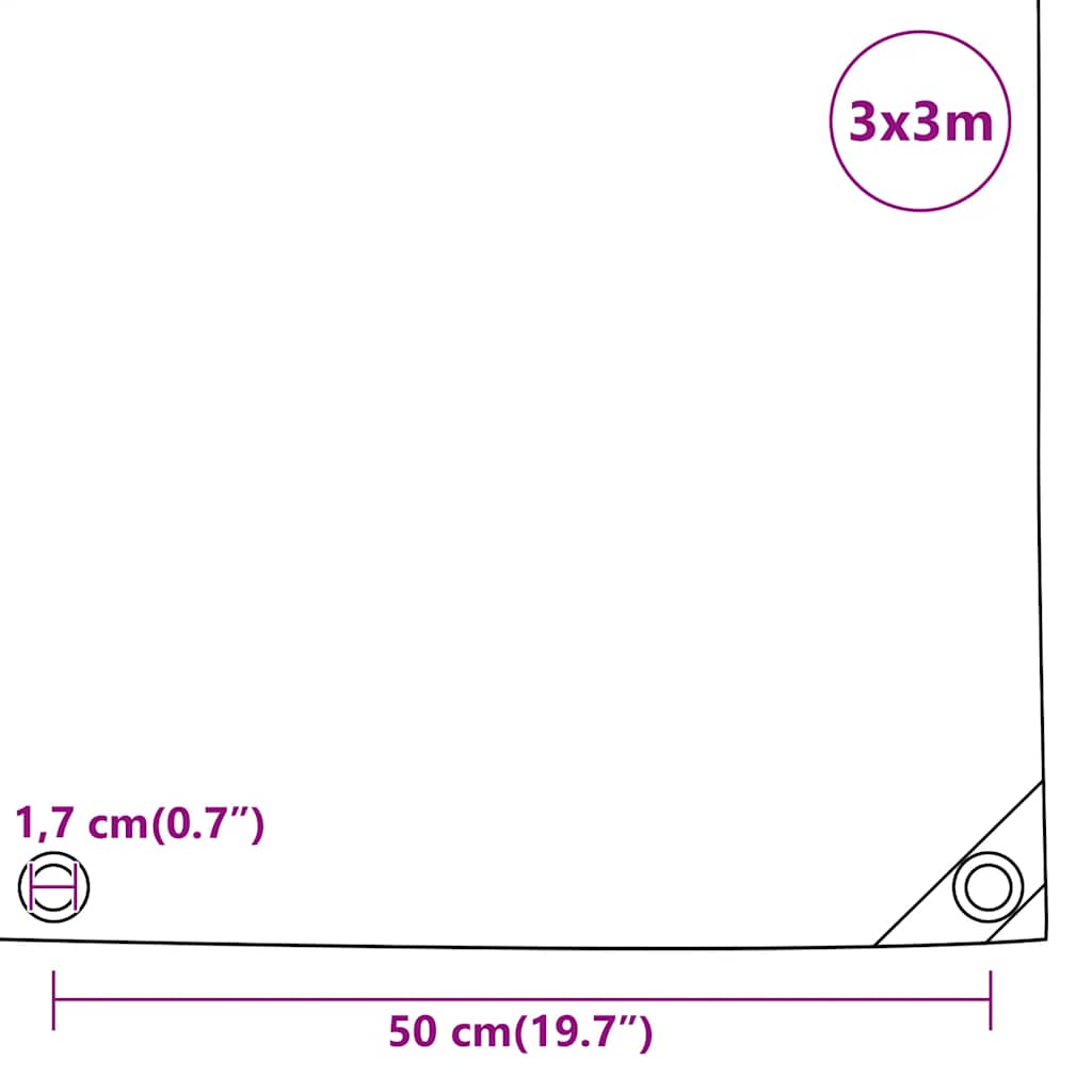 Μουσαμάς Ανθρακί 650 γρ./μ.² 3x3 μ. - PAKOBAZAAR