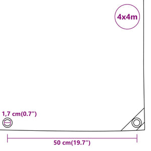 Μουσαμάς Ανθρακί 650 γρ./μ.² 4x4 μ. - PAKOBAZAAR
