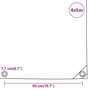 Μουσαμάς Ανθρακί 650 γρ./μ.² 4x5 μ. - PAKOBAZAAR