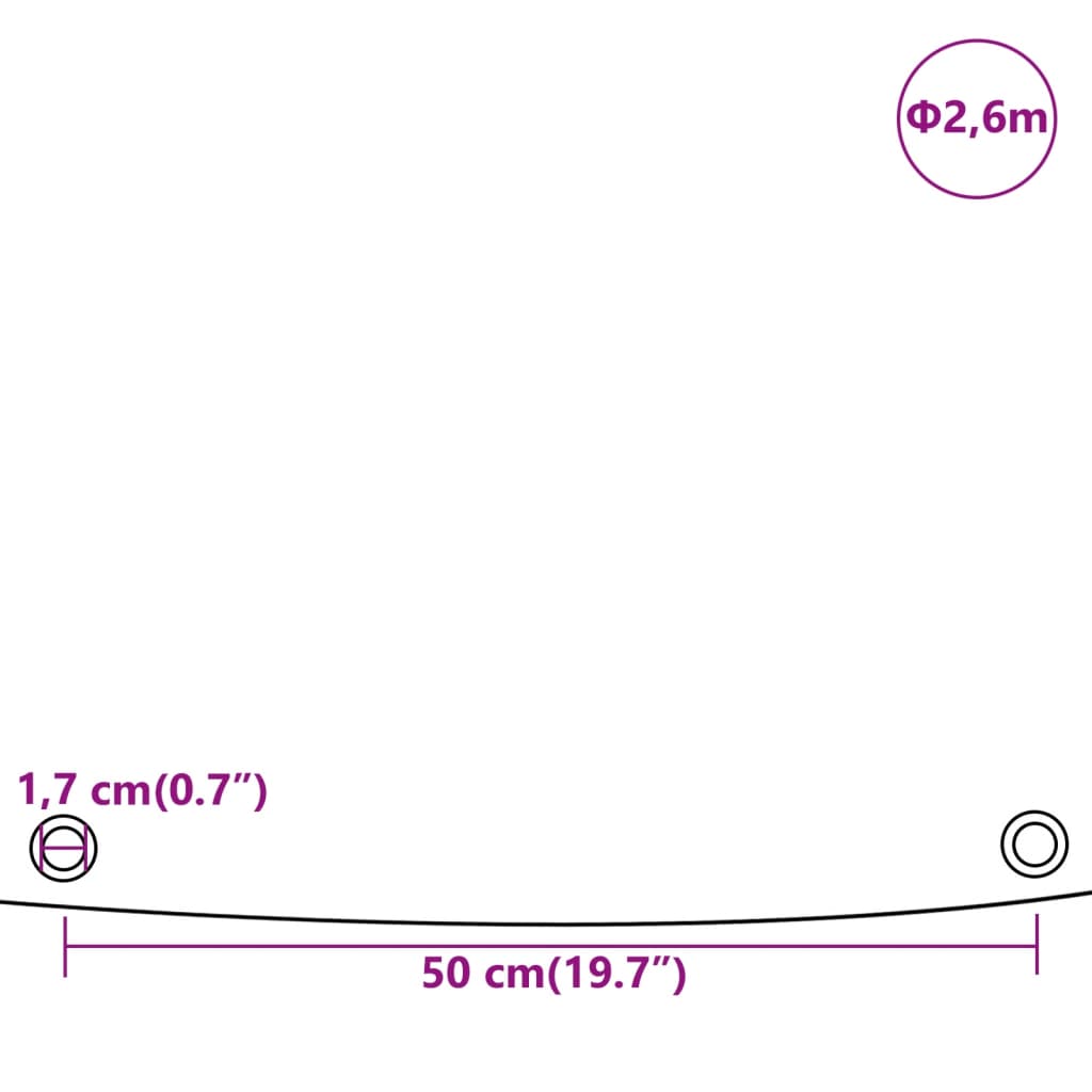 Μουσαμάς Μπλε Ø 2,6 μ. 650 γρ./μ²