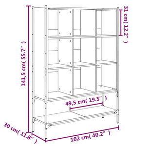Βιβλιοθήκη Sonoma Δρυς 102x30x141,5 εκ. από Επεξεργασμένο Ξύλο
