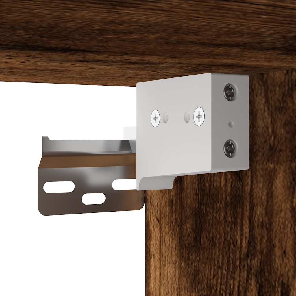 Σετ Επίπλων Μπάνιου 3 Τεμαχίων Καπνιστή Δρυς Επεξεργασμένο Ξύλο - Pakobazaar