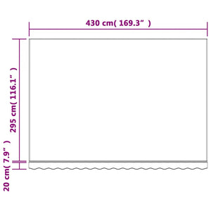 Ανταλλακτικό Ύφασμα Τέντας Πολύχρωμο 450x300 εκ. Πολυεστέρας