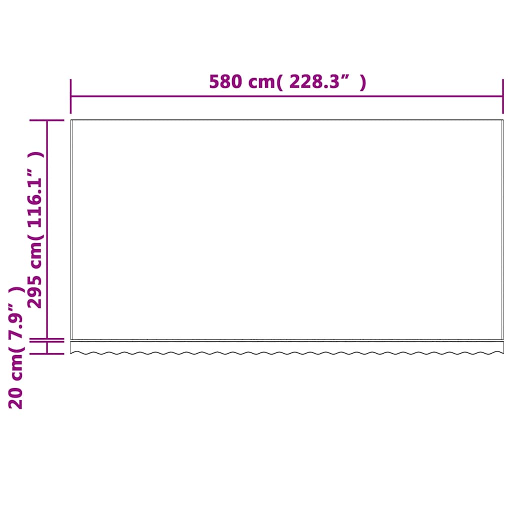 Τεντόπανο Ανταλλακτικό Ριγέ Πολύχρωμο 6 x 3 μ.