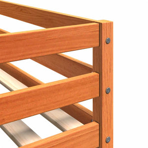 Κρεβάτι Κουκέτα Καφέ Κεριού 80 x 200 εκ. από Μασίφ Ξύλο Πεύκου - Pakobazaar