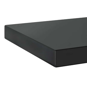 Ράφια Τοίχου 2 τεμ. Μαύρο 75x23,5x3 εκ. Ανοξείδωτο Ατσάλι - PAKOBAZAAR