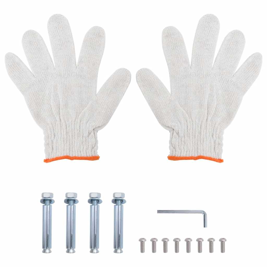 Ράφι Τοίχου 2 Επιπ. Ασημί 100x23,5x60 εκ. Ανοξείδωτο Ατσάλι - PAKOBAZAAR