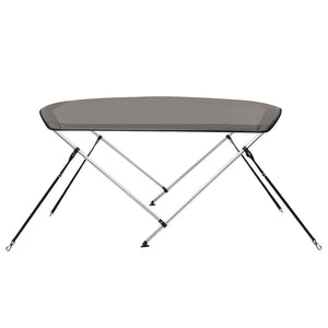 Τέντα Σκάφους με 2 Αψίδες Γκρι 180x130x110 εκ. - Pakobazaar