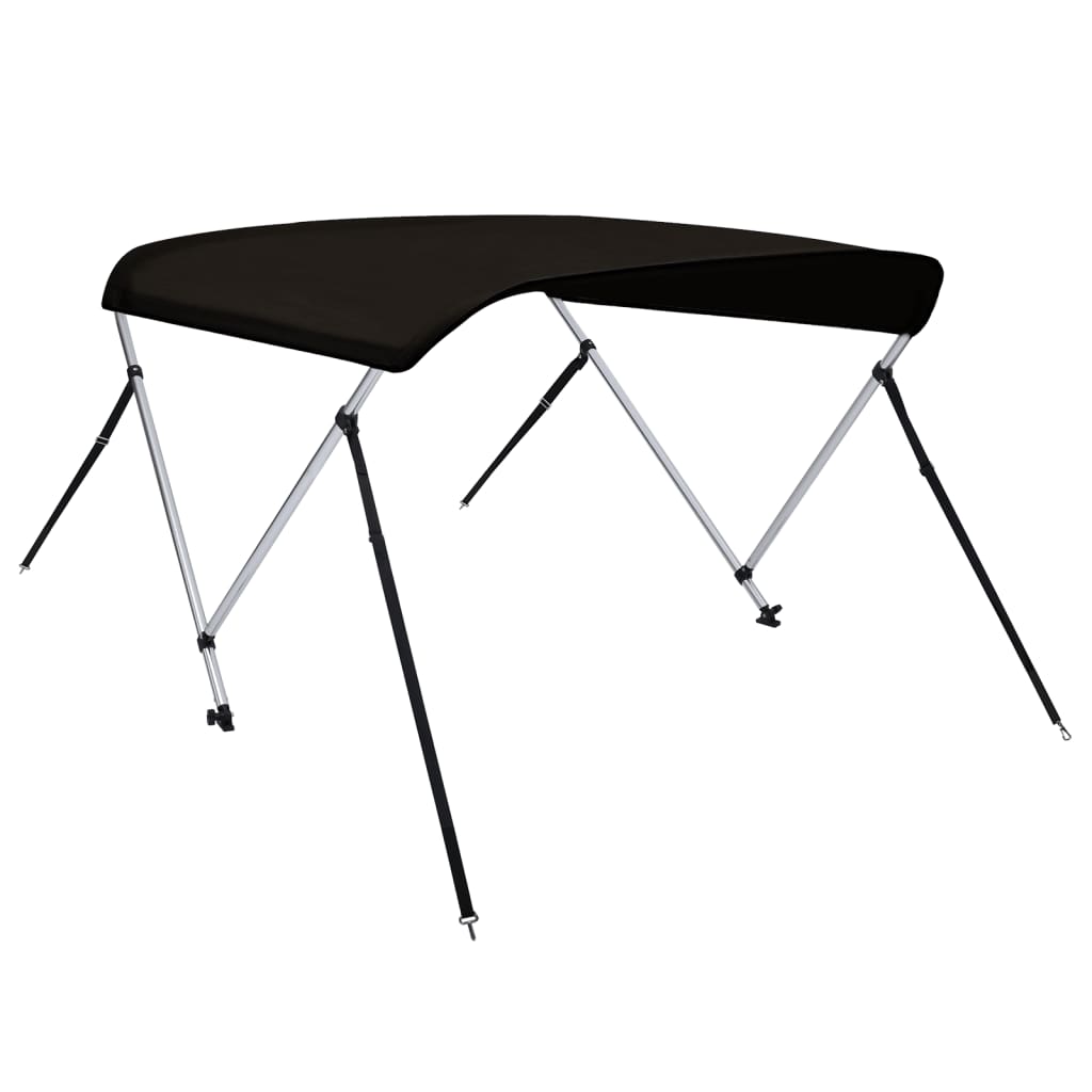 Τέντα Σκάφους με 2 Αψίδες Μαύρη 150x120x110 εκ. - Pakobazaar