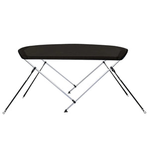 Τέντα Σκάφους με 2 Αψίδες Μαύρη 150x120x110 εκ. - Pakobazaar