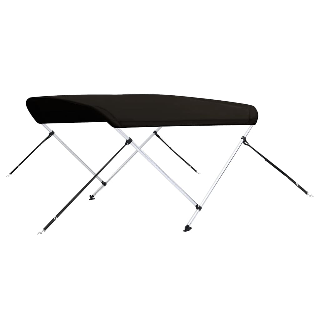 Τέντα Σκάφους με 2 Αψίδες Μαύρη 150x120x110 εκ. - Pakobazaar