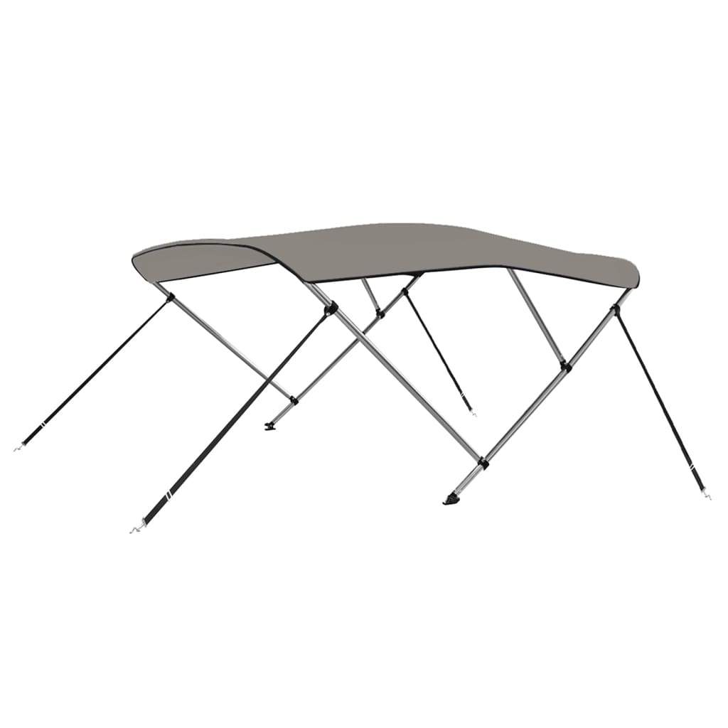 Τέντα Σκάφους με 3 Αψίδες Γκρι 183x160x137 εκ. - Pakobazaar