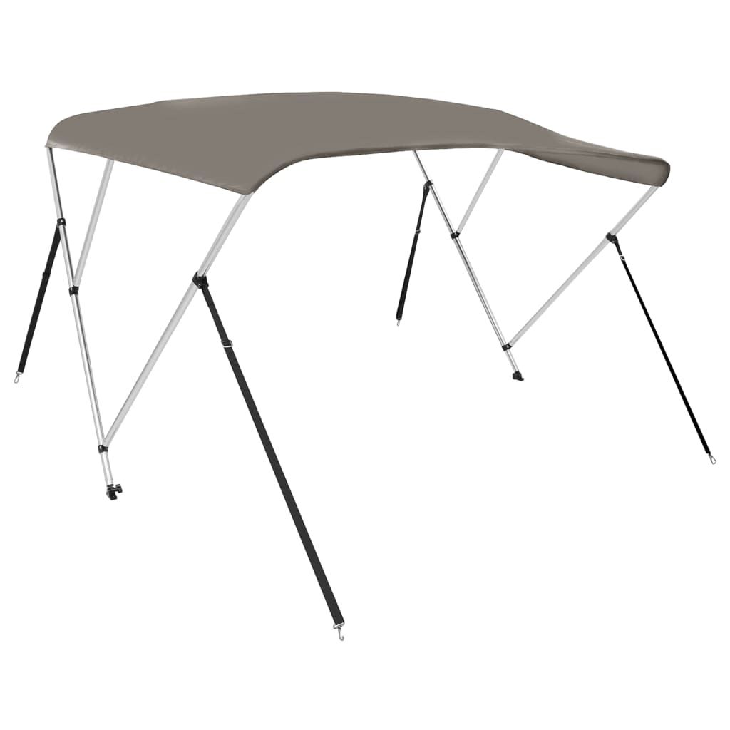 Τέντα Σκάφους με 3 Αψίδες Γκρι 183x180x137 εκ. - Pakobazaar