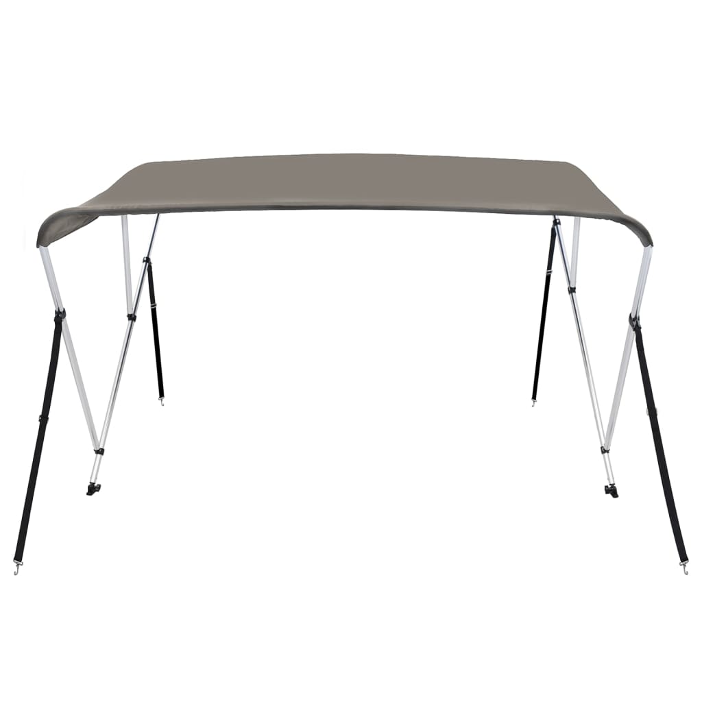 Τέντα Σκάφους με 3 Αψίδες Γκρι 183x180x137 εκ. - Pakobazaar