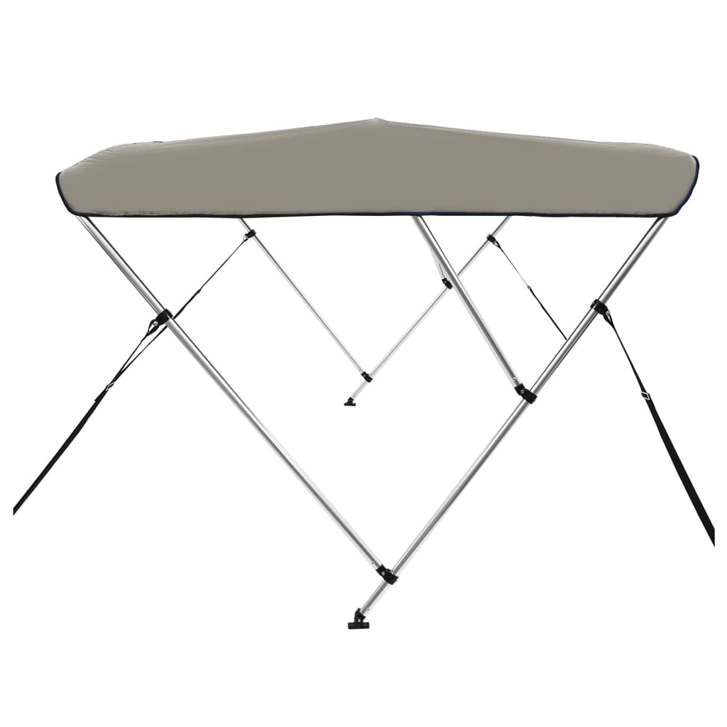 Τέντα Σκάφους με 3 Αψίδες Γκρι 183x180x137 εκ. - Pakobazaar