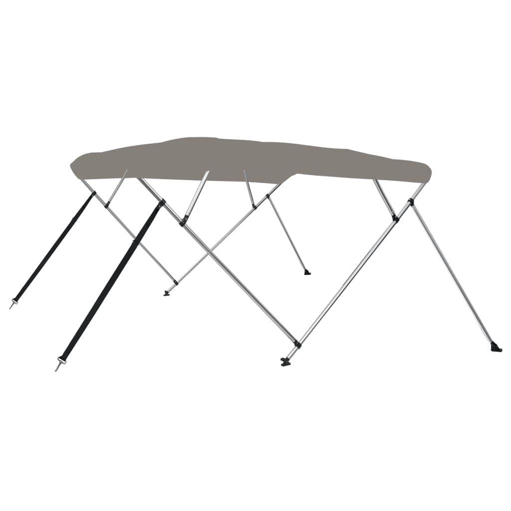 Τέντα Σκάφους με 4 Αψίδες Γκρι 243x180x137 εκ. - Pakobazaar