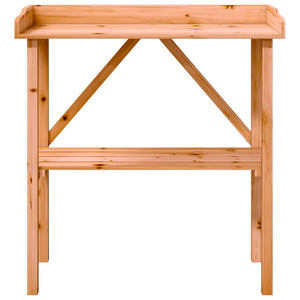 Τραπέζι Φυτών με Ράφι Καφέ 78x38x82,5εκ. από Μασίφ Ξύλο Ελάτης - PAKOBAZAAR