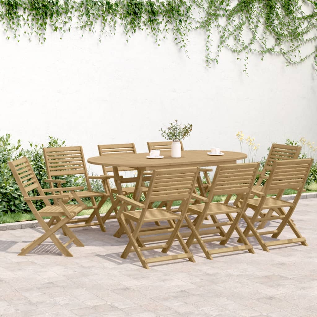 Καρέκλες Κήπου Πτυσσόμενες 6 τεμ 54,5x61,5x86,5 εκ Μασίφ Ακακία