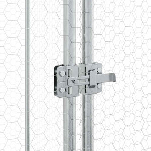 Κοτέτσι - Κλουβί Ασημί 400x100x190 εκ. από Γαλβανισμένο Χάλυβα - PAKOBAZAAR