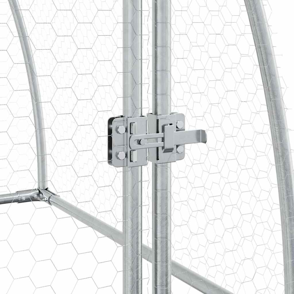 Κοτέτσι - Κλουβί Ασημί 100x105x120 εκ. από Γαλβανισμένο Χάλυβα - PAKOBAZAAR