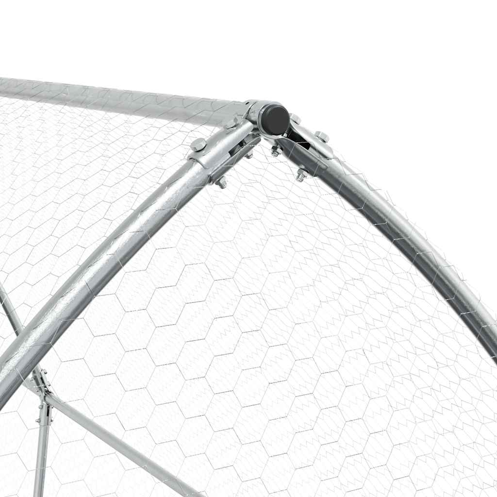 Κοτέτσι - Κλουβί Ασημί 400x105x182 εκ. από Γαλβανισμένο Χάλυβα - PAKOBAZAAR