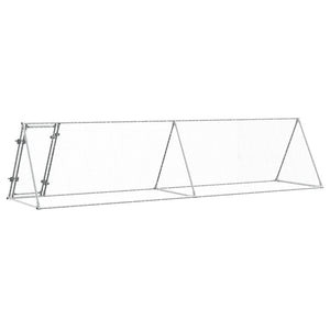 Κοτέτσι - Κλουβί Ασημί 400x105x91 εκ. από Γαλβανισμένο Χάλυβα - PAKOBAZAAR