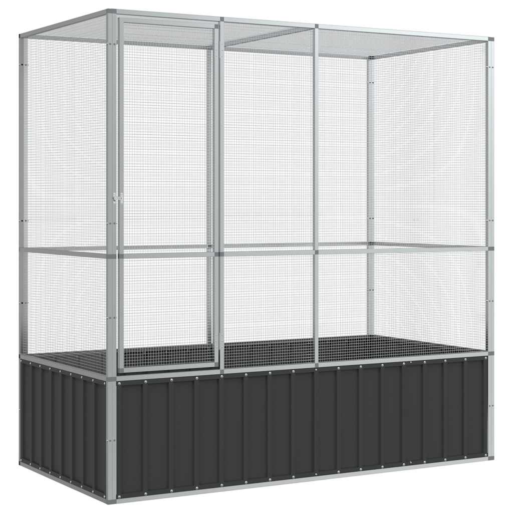 Κλουβί Ασημένιο 210,5 x 107 x 212 εκ. Ατσάλινο - Pakobazaar