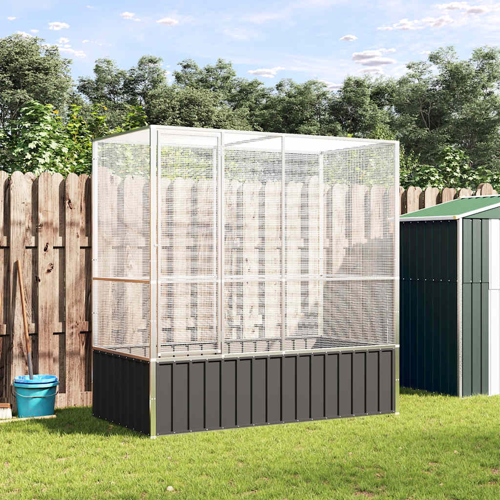 Κλουβί Ασημένιο 210,5 x 107 x 212 εκ. Ατσάλινο - Pakobazaar