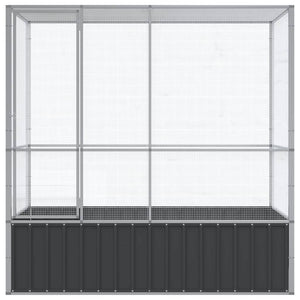 Κλουβί Ασημένιο 210,5 x 107 x 212 εκ. Ατσάλινο - Pakobazaar