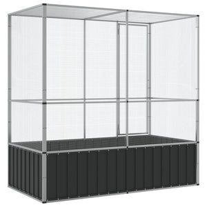 Κλουβί Ασημένιο 210,5 x 107 x 212 εκ. Ατσάλινο - Pakobazaar