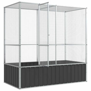 Κλουβί Ασημένιο 210,5 x 107 x 212 εκ. Ατσάλινο - Pakobazaar