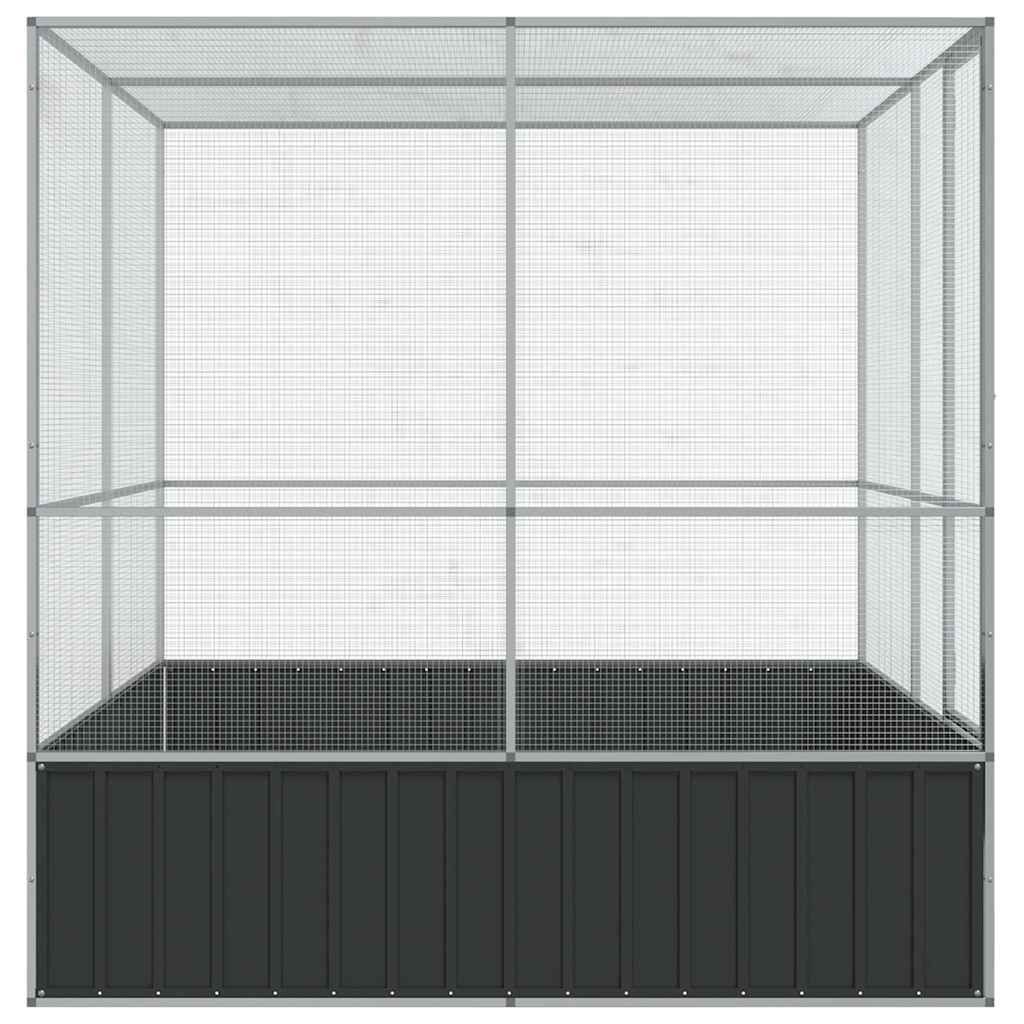 Κλουβί Ασημένιο 211x207x212 εκ. Ατσάλινο - PAKOBAZAAR