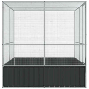 Κλουβί Ασημένιο 211x207x212 εκ. Ατσάλινο - PAKOBAZAAR