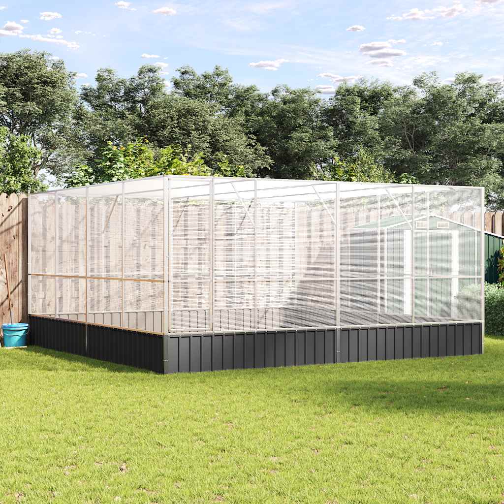 Κλουβί Ασημένιο 418x414x212 εκ. Ατσάλινο - Pakobazaar