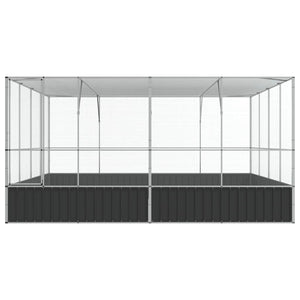 Κλουβί Ασημένιο 418x414x212 εκ. Ατσάλινο - Pakobazaar