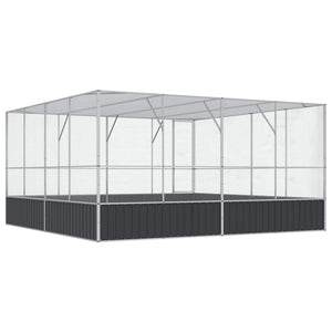 Κλουβί Ασημένιο 418x414x212 εκ. Ατσάλινο - Pakobazaar