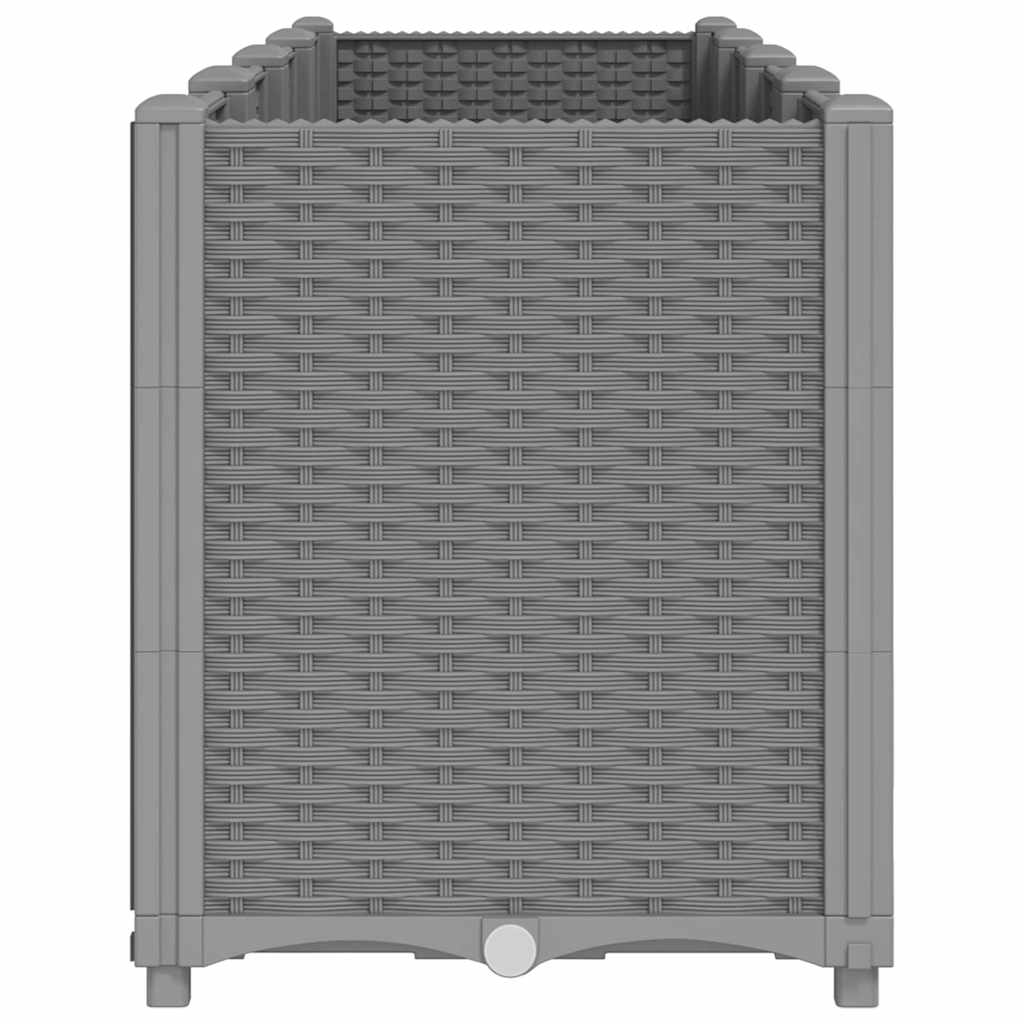 Ζαρντινιέρα Κήπου Ανοιχτό Γκρι 160x40x53 εκ. Πολυπροπυλένιο