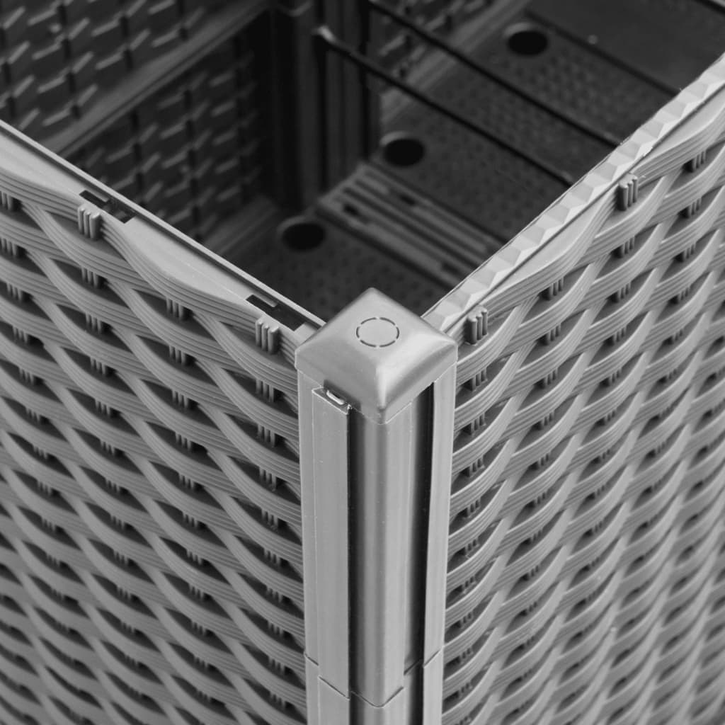 Ζαρντινιέρα Κήπου Ανοιχτό Γκρι 160x40x53 εκ. Πολυπροπυλένιο