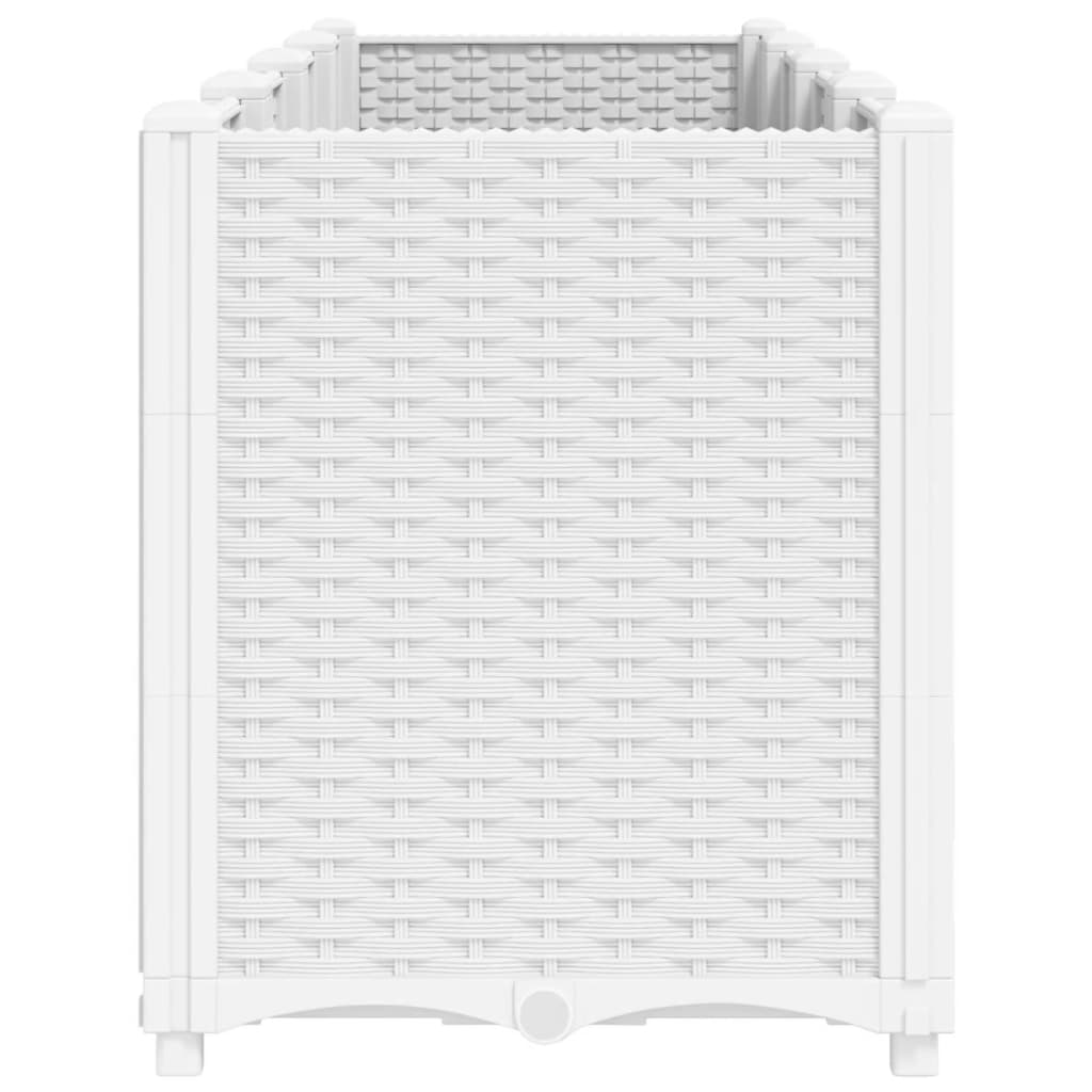 Ζαρντινιέρα Κήπου Λευκή 160x40x53 εκ. Πολυπροπυλένιο