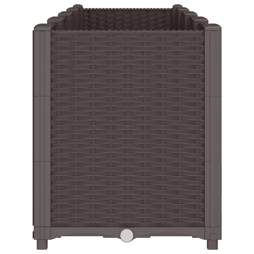 Ζαρντινιέρα Κήπου Καφέ 160x40x53 εκ. Πολυπροπυλένιο - Pakobazaar