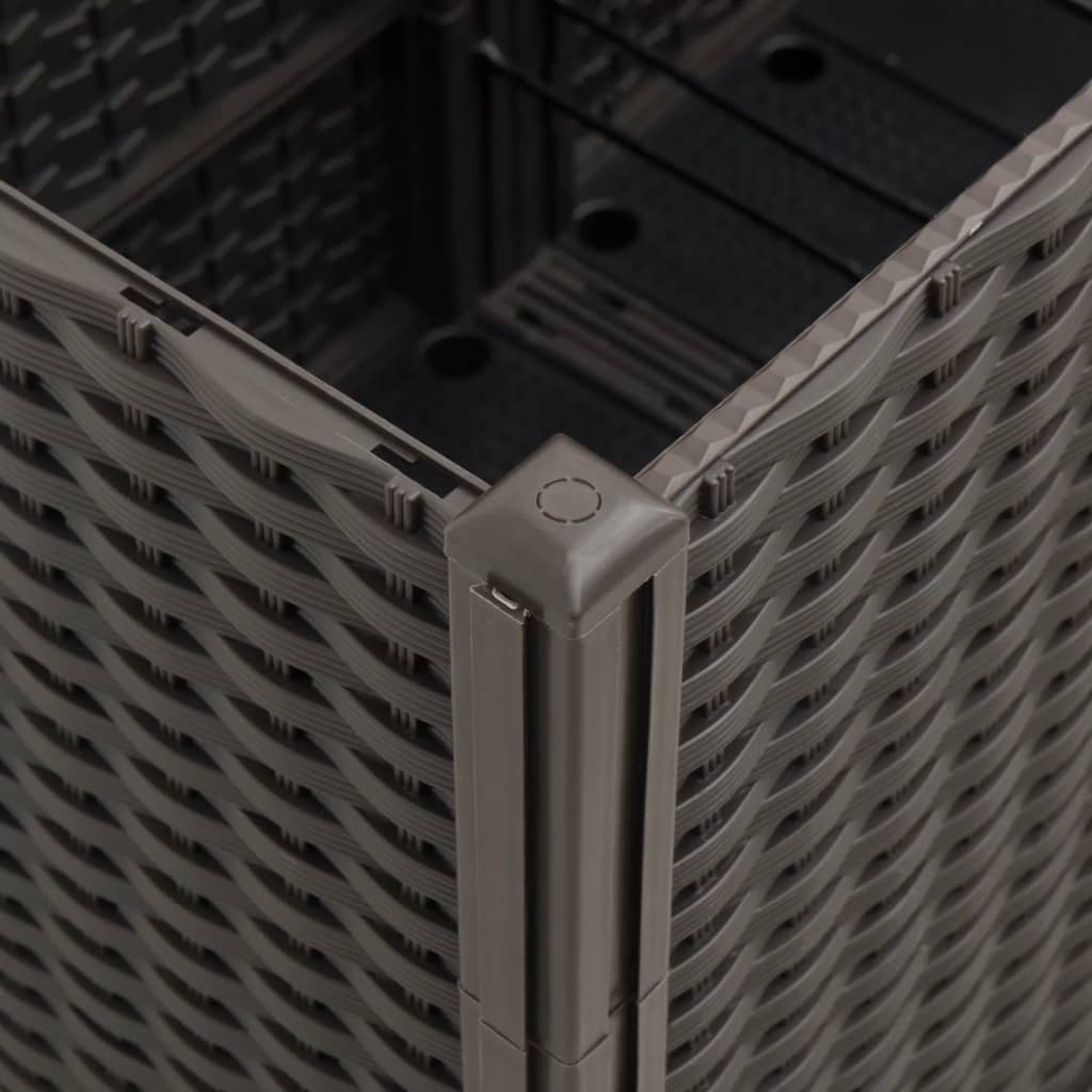 Ζαρντινιέρα Κήπου Καφέ 160x40x53 εκ. Πολυπροπυλένιο - Pakobazaar