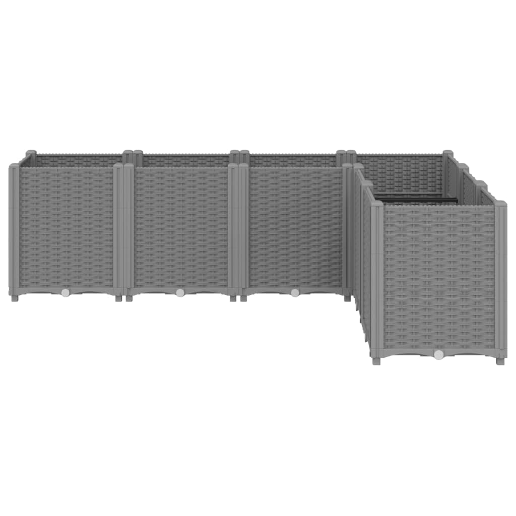 Ζαρντινιέρα Κήπου Ανοιχτό Γκρι 160x120x53 εκ. Πολυπροπυλένιο