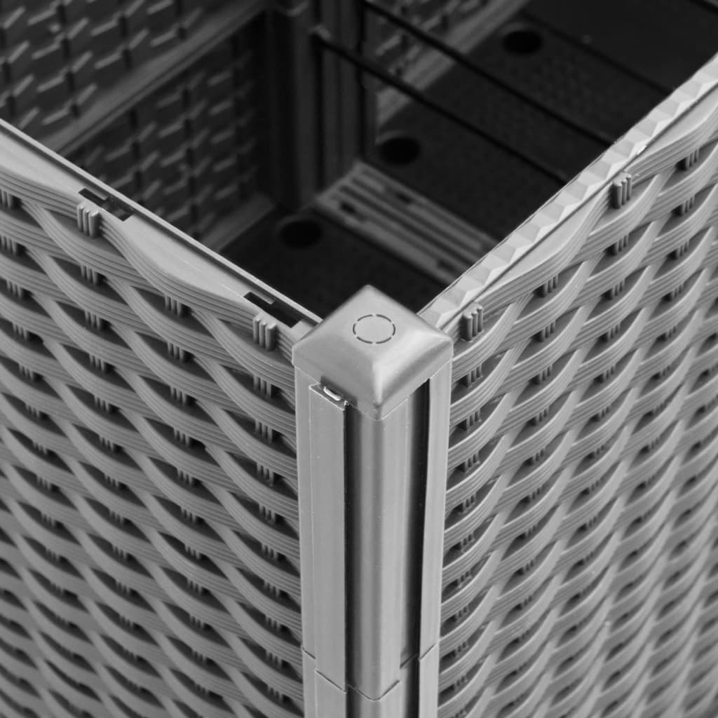 Ζαρντινιέρα Κήπου Ανοιχτό Γκρι 160x120x53 εκ. Πολυπροπυλένιο